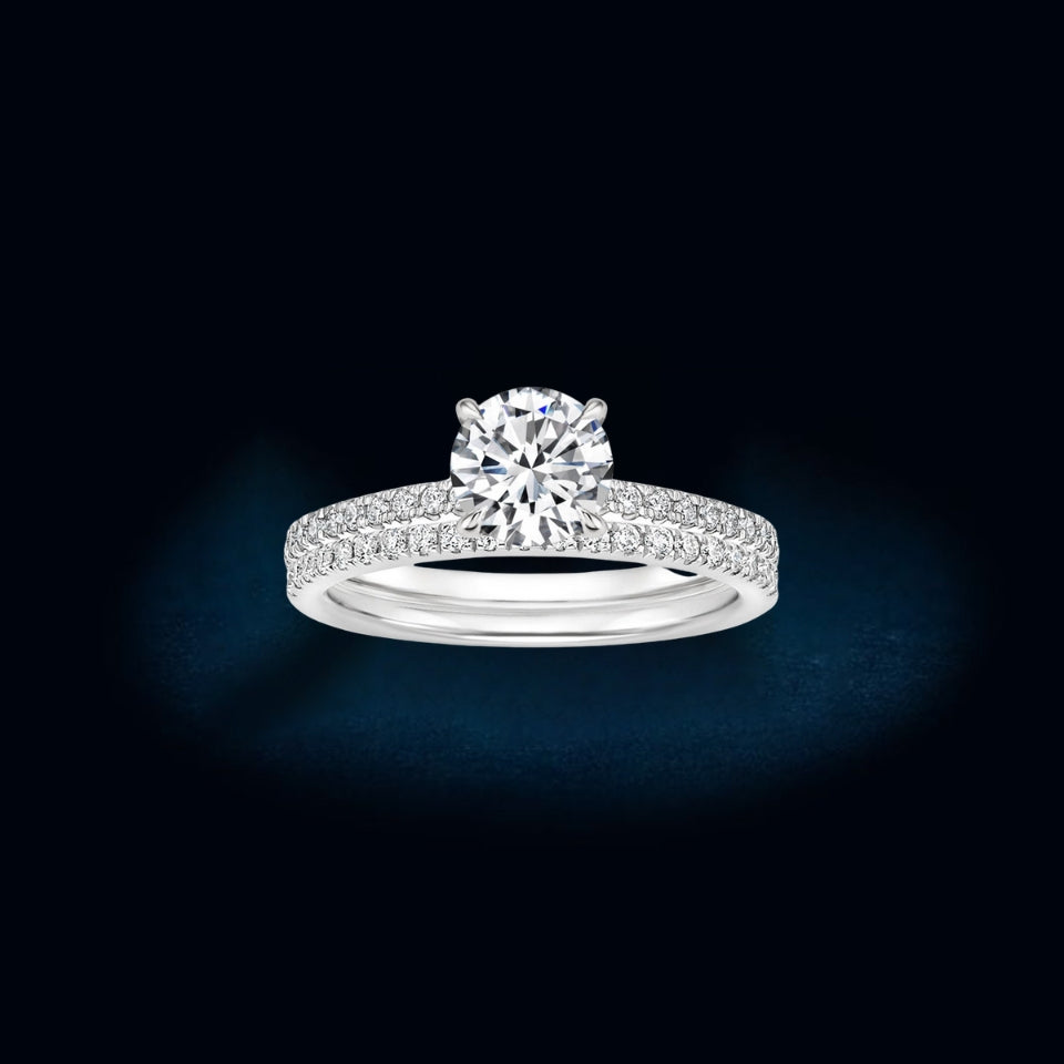 Round Cut Moissanite Ring