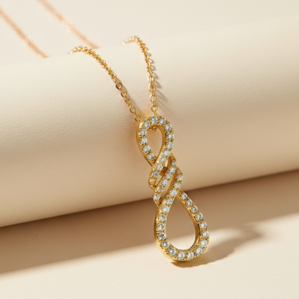 Infinity Flame Pendant Necklace