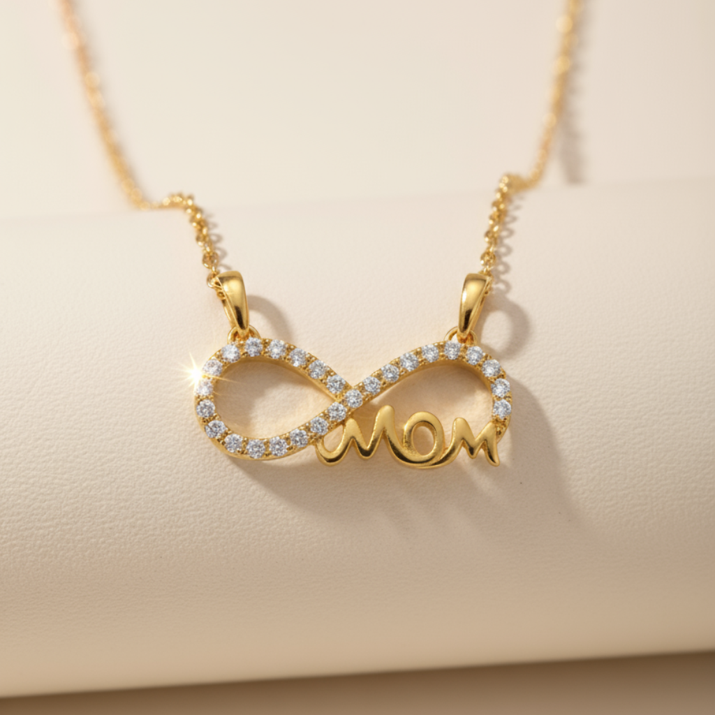 Mom Infinity Pendant Necklace