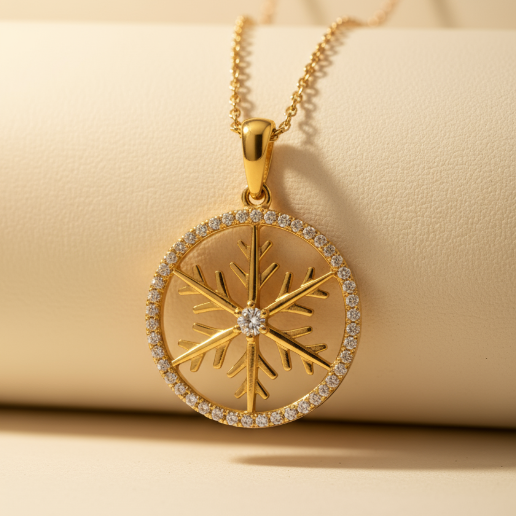 Branch Snowflake Pendant Necklace