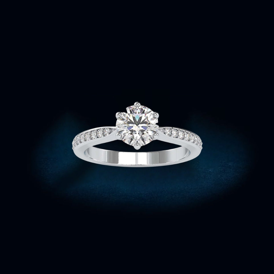 Vintage Moissanite Engagement Ring