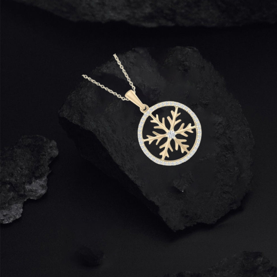 Branch Snowflake Pendant Necklace