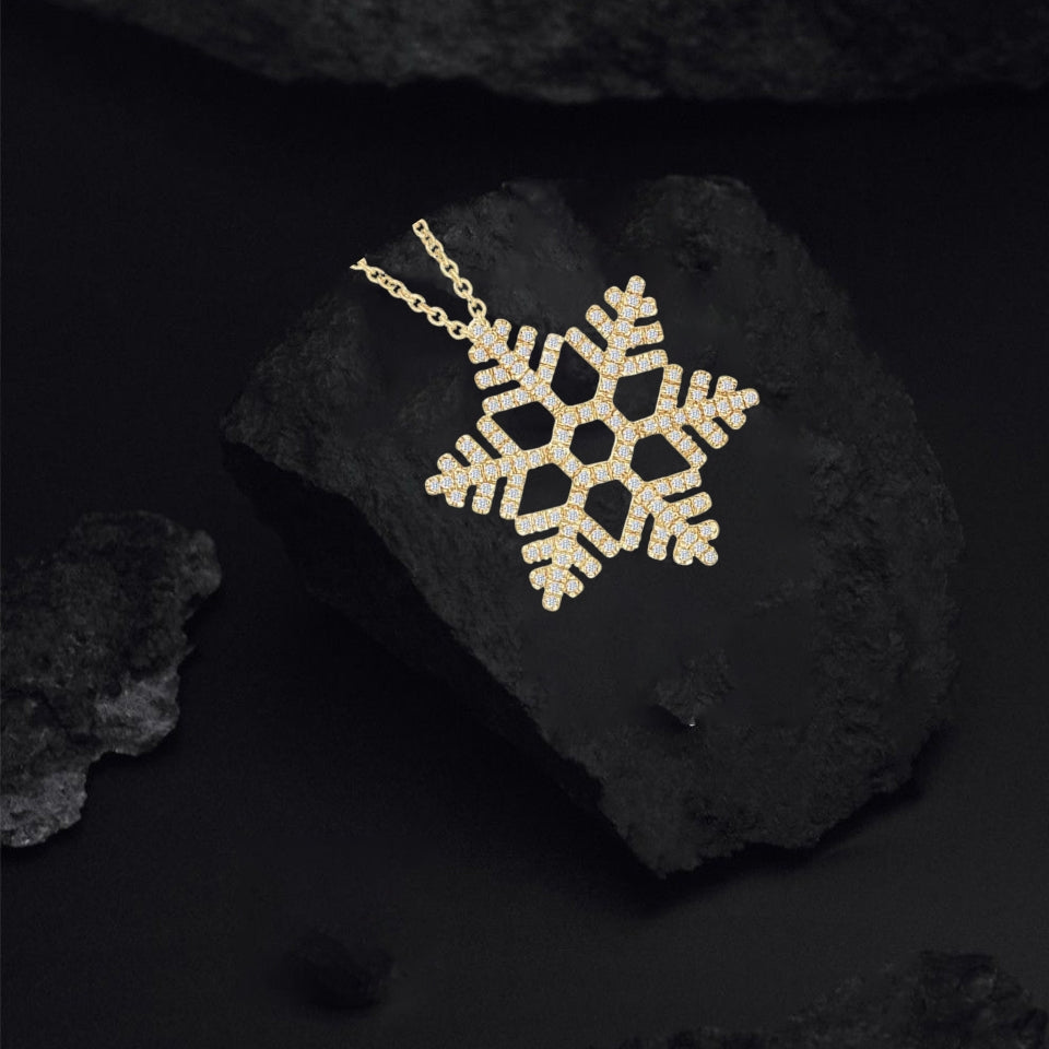 Winter Snowflake Pendant Necklace