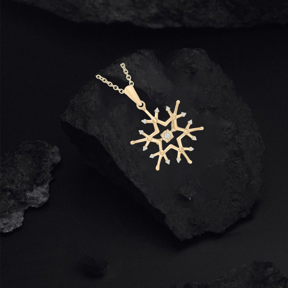Cluster Snowflake Pendant Necklace