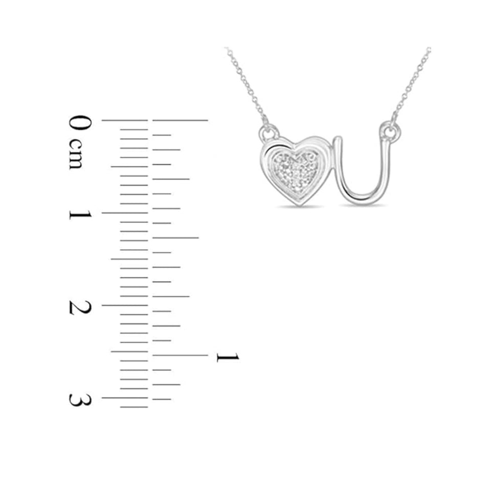 Love You Heart Pendant Necklace