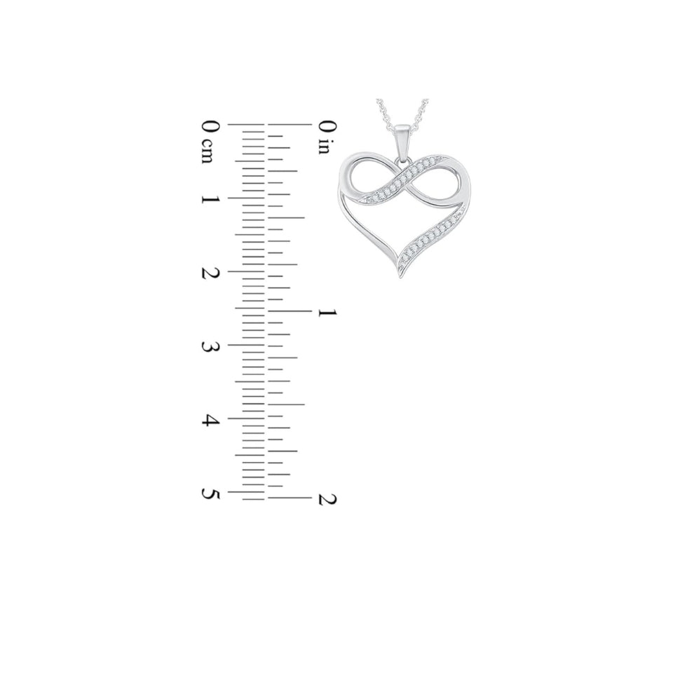 Danity Heart Infinity Pendant Necklace