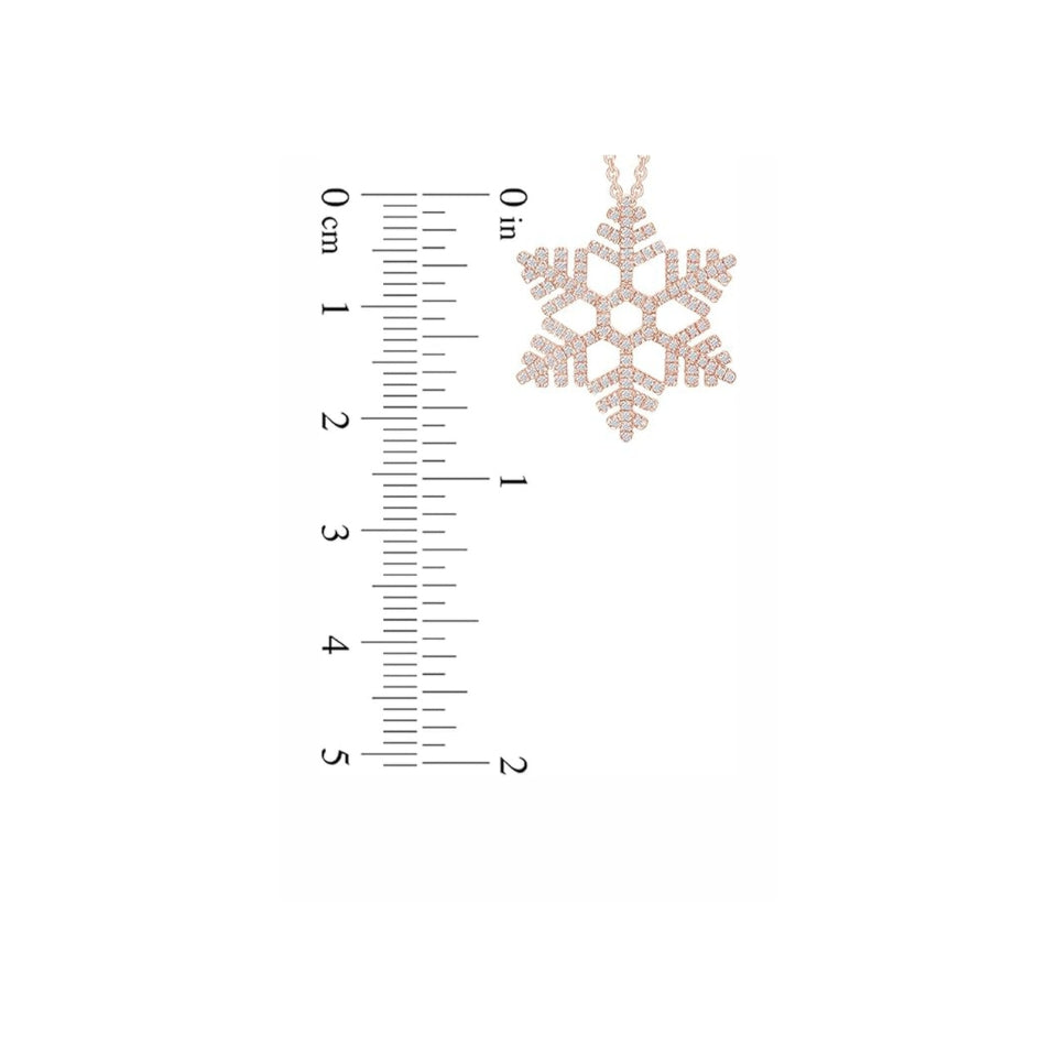 Winter Snowflake Pendant Necklace