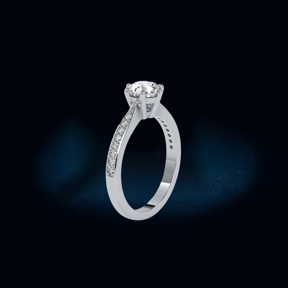 Vintage Moissanite Engagement Ring