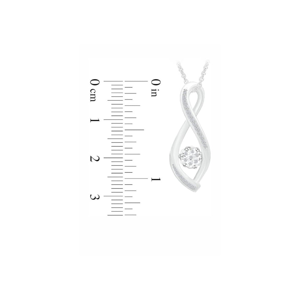 Infinity with Cluster Pendant Necklace
