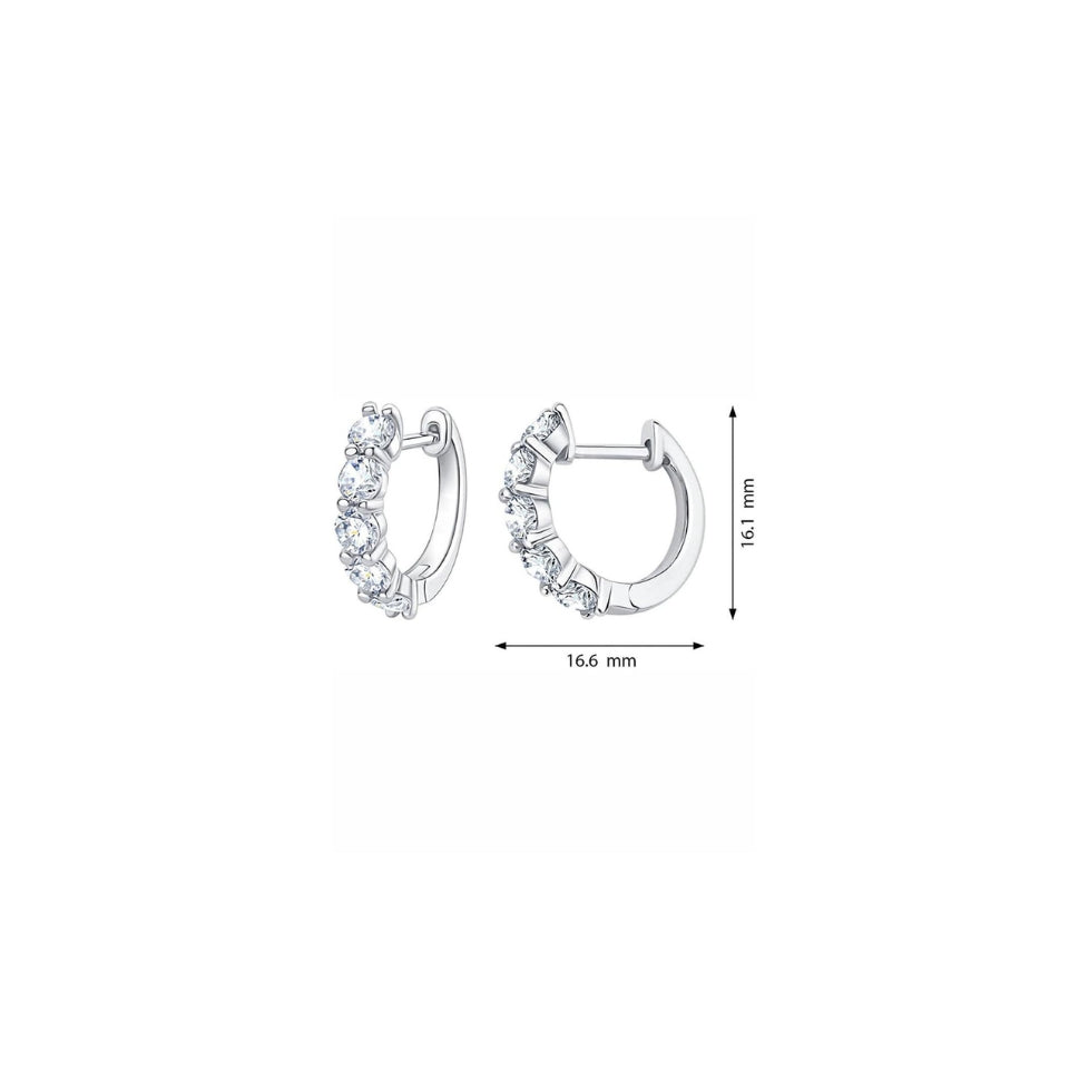 Moissanite Diamond Hoop Earrings