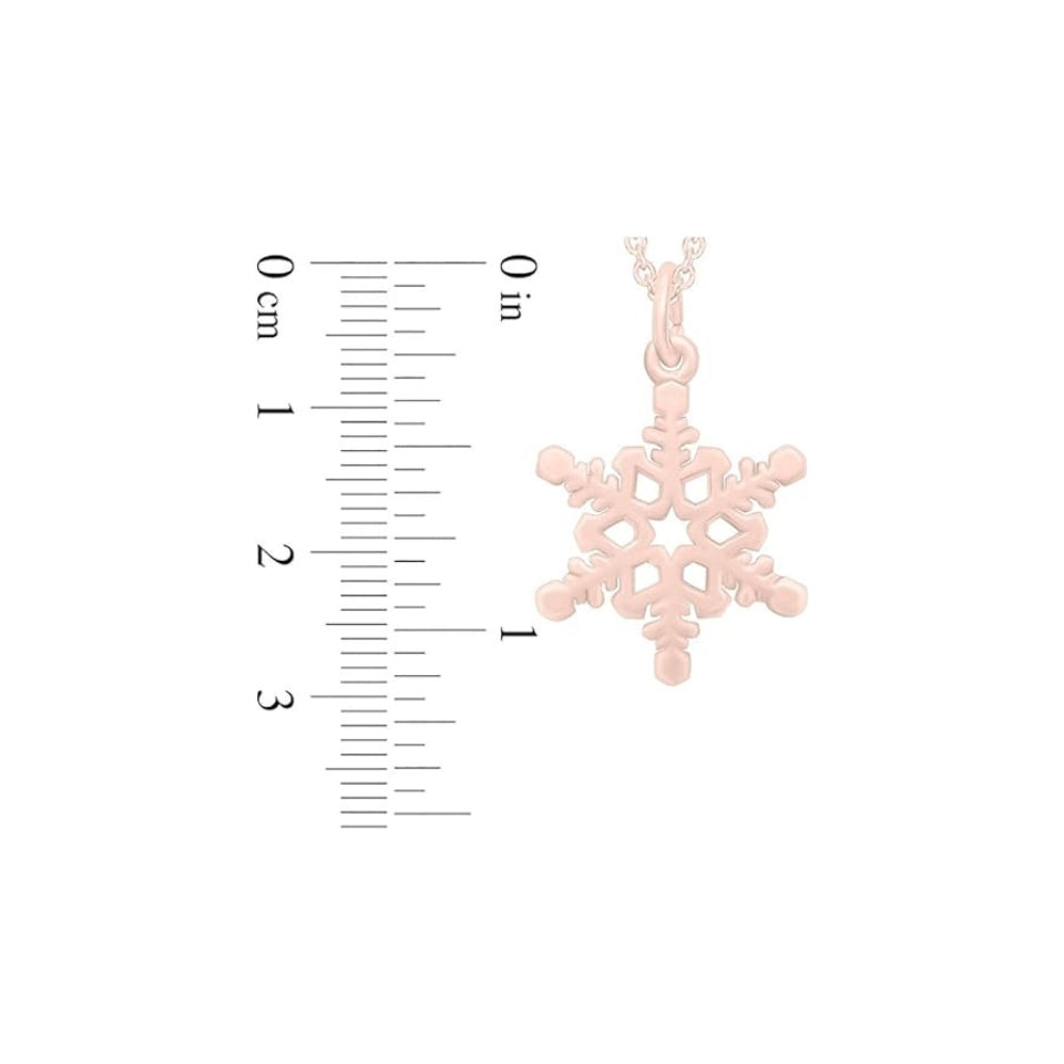 Snowflake Profile Pendant Necklaces