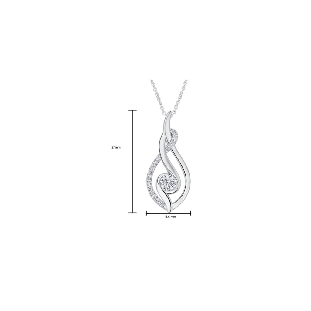 Moissanite Diamond Infinity Pendant Necklace