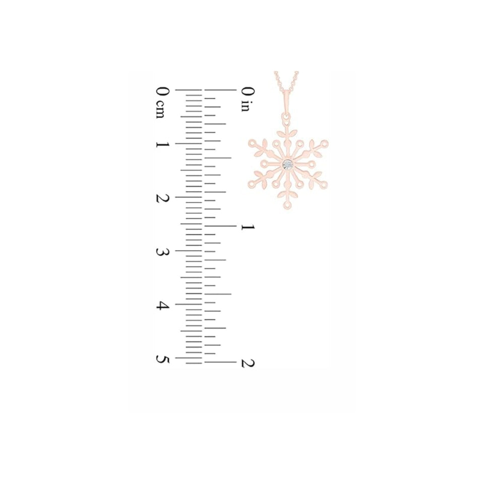 Solitaire Snowflake Pendant Necklace