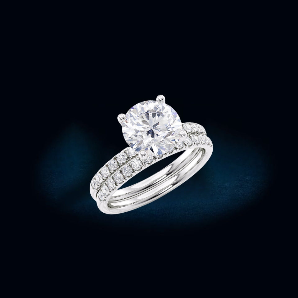 Round Cut Moissanite Ring
