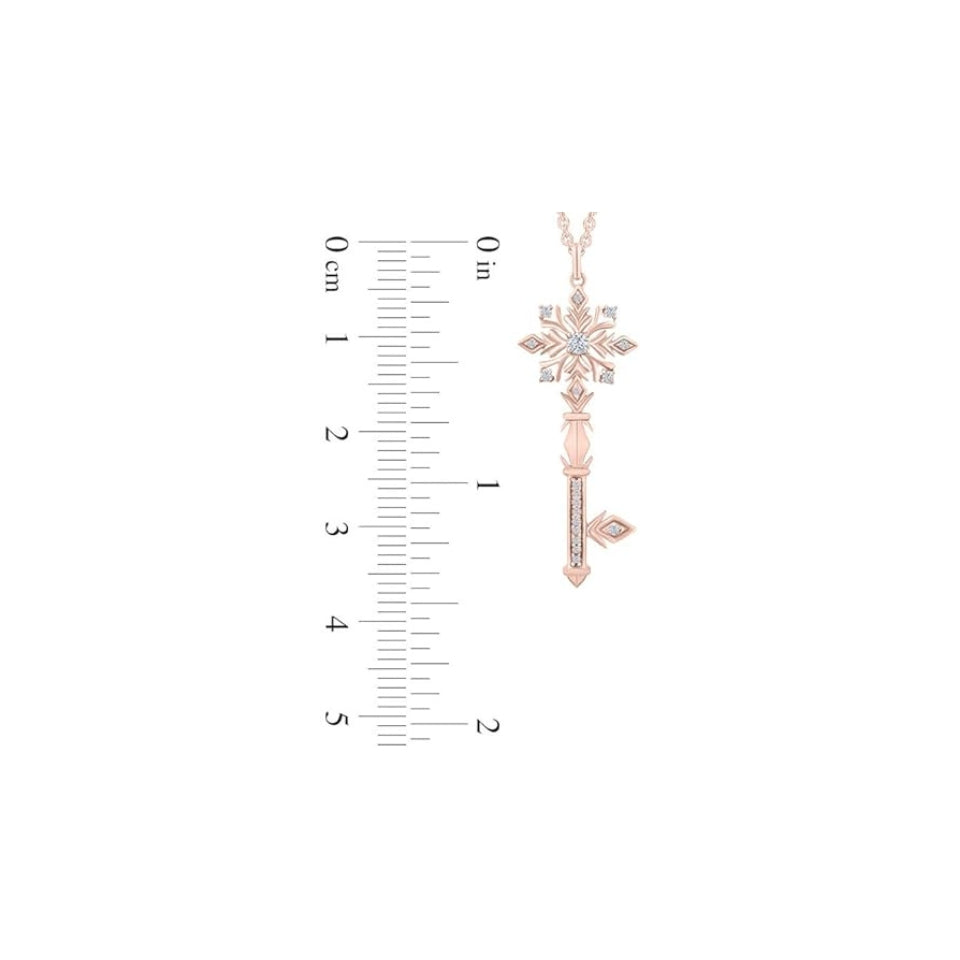 Snowflake Key Pendant Necklace