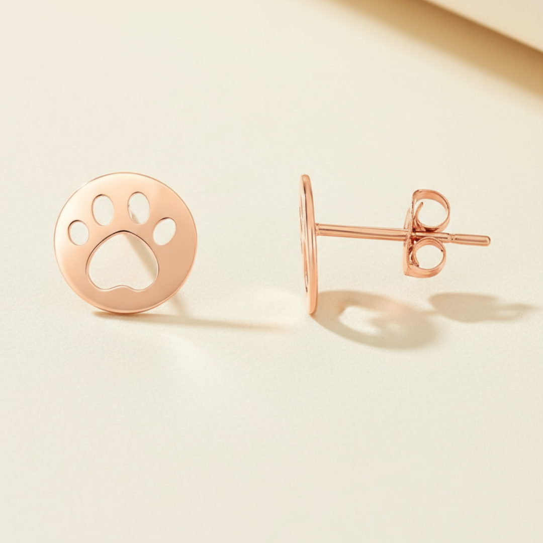 Paw Print Cutout Stud