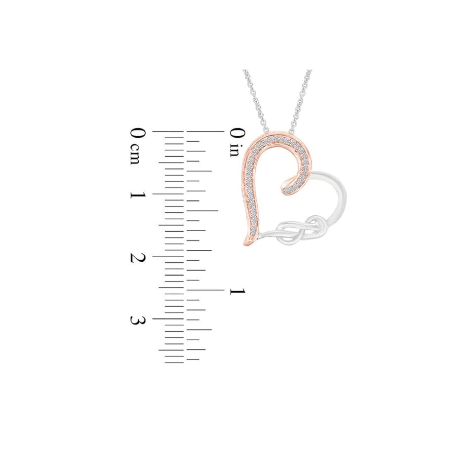 Infinity Knot Heart Pendant Necklace