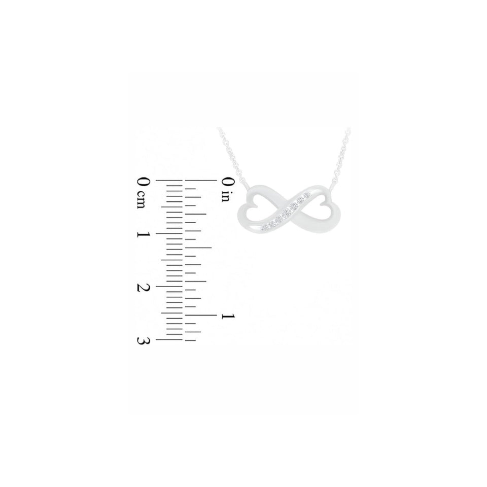 Sideways Heart Shape Infinity Pendant Necklace