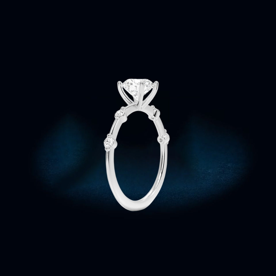 Moissanite Five Stone Ring