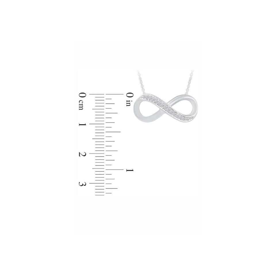 Pave set Infinity Pendant Necklace