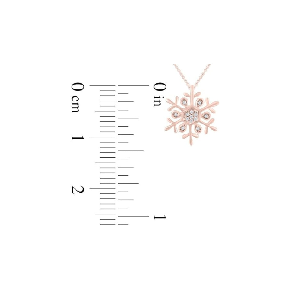 Accent Snowflake Pendant Necklace