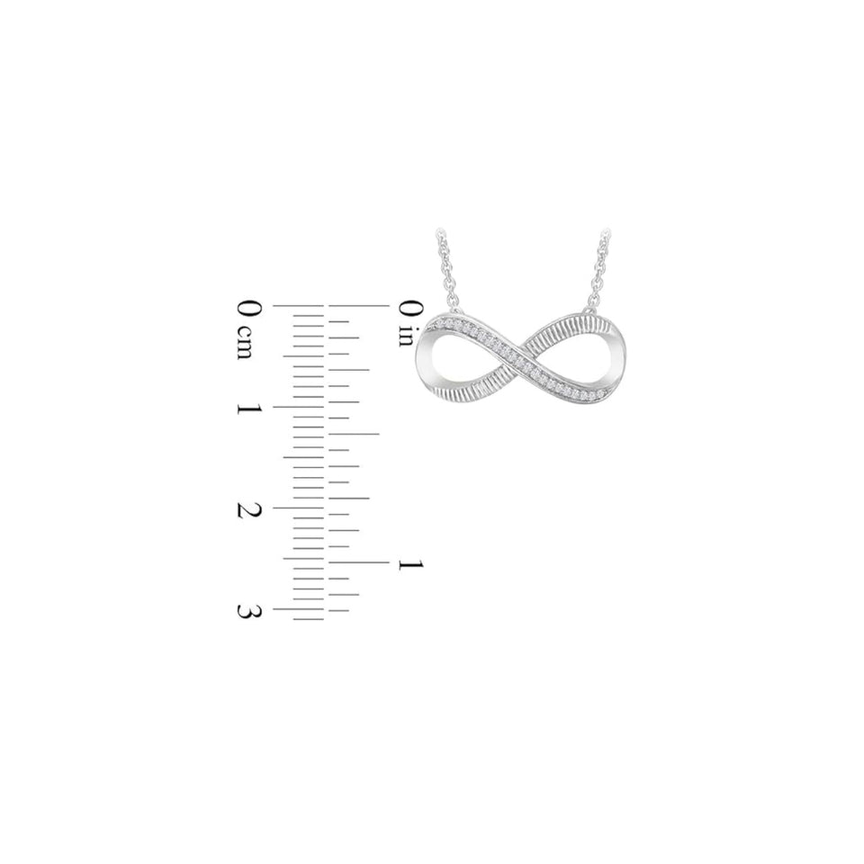 Moissanite Sideways Infinity Pendant Necklace
