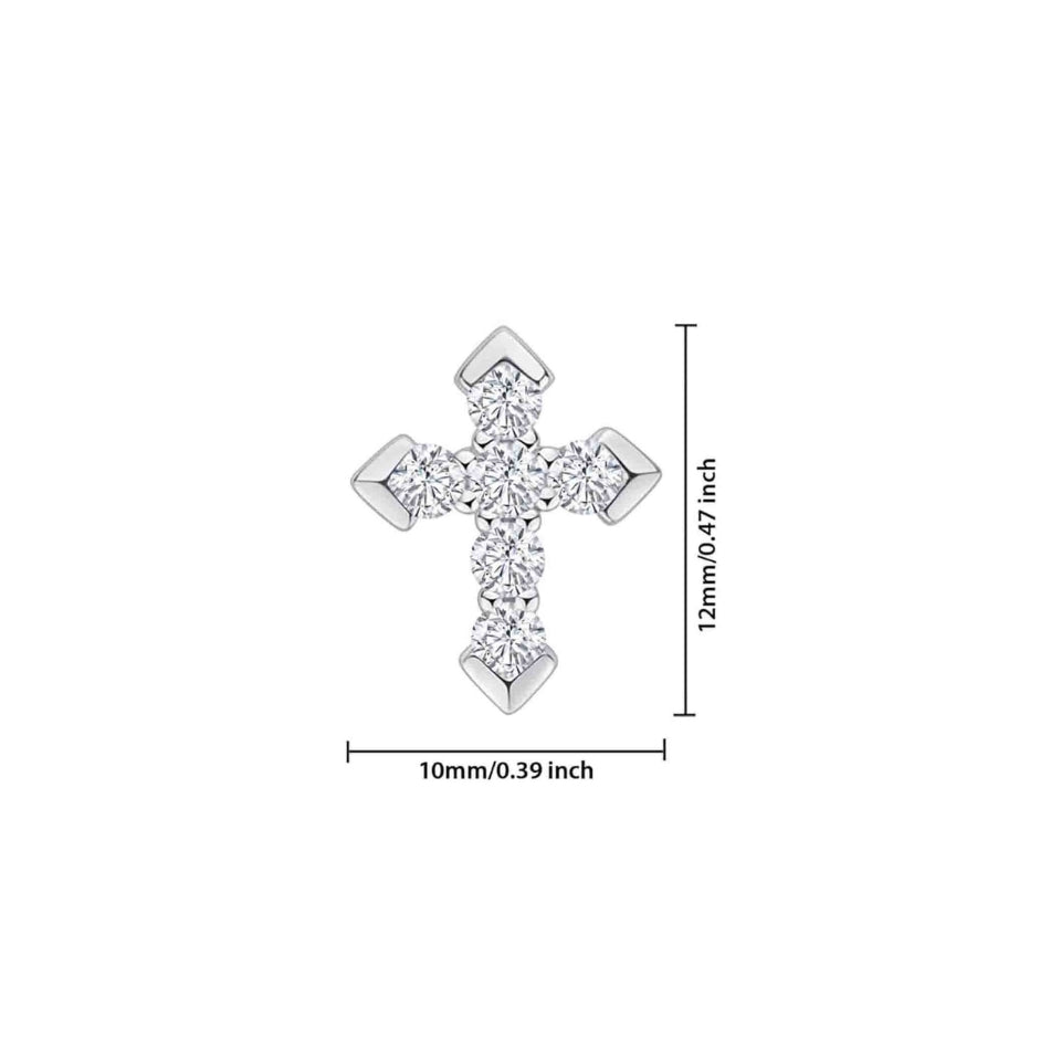Moissanite Diamond Cross Stud
