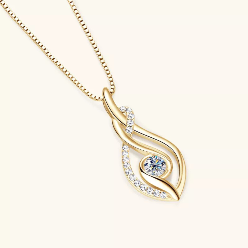Moissanite Diamond Infinity Pendant Necklace