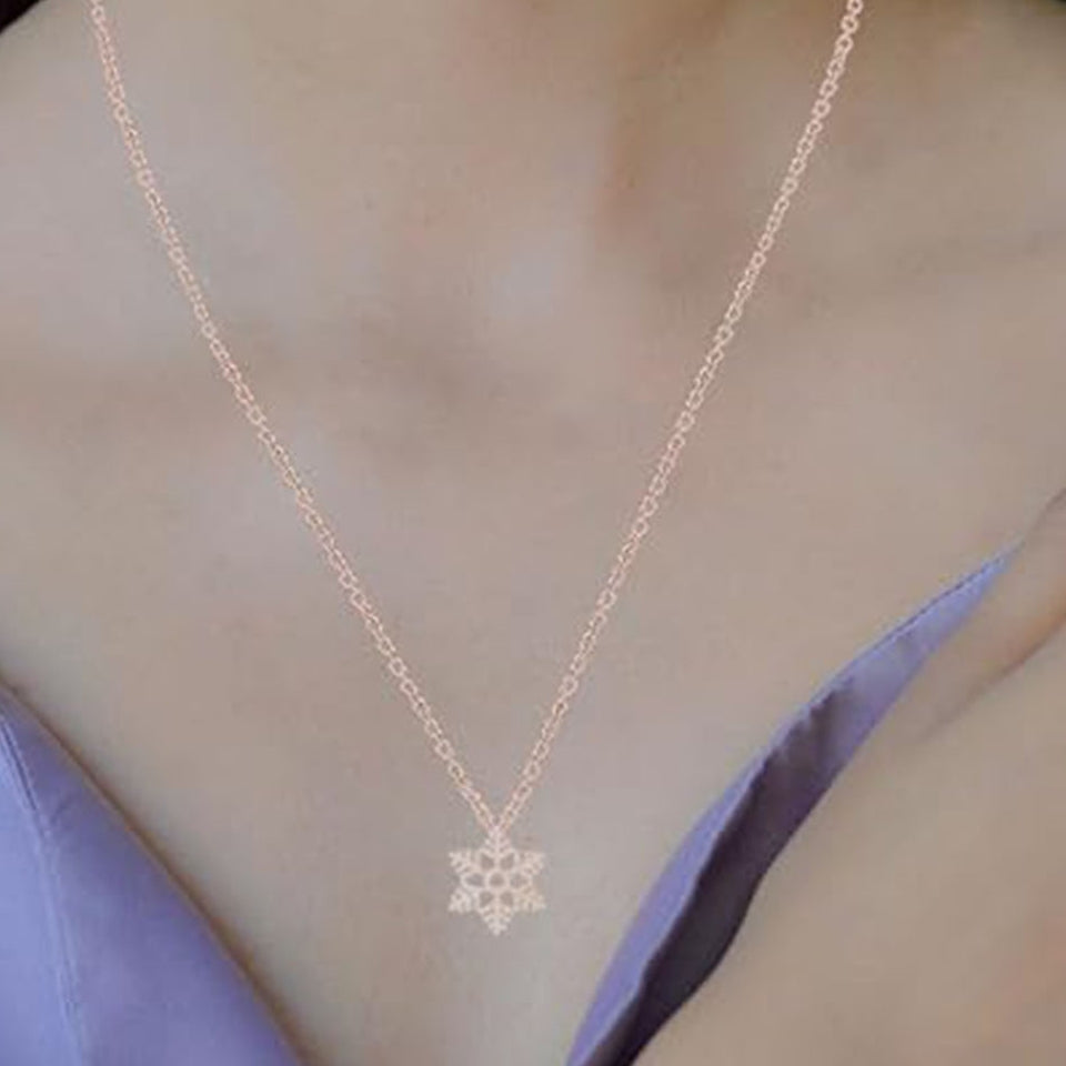 Winter Snowflake Pendant Necklace
