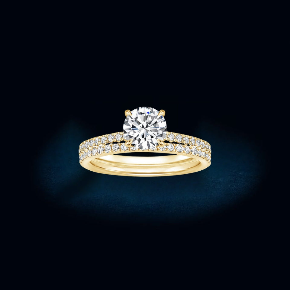 Round Cut Moissanite Ring