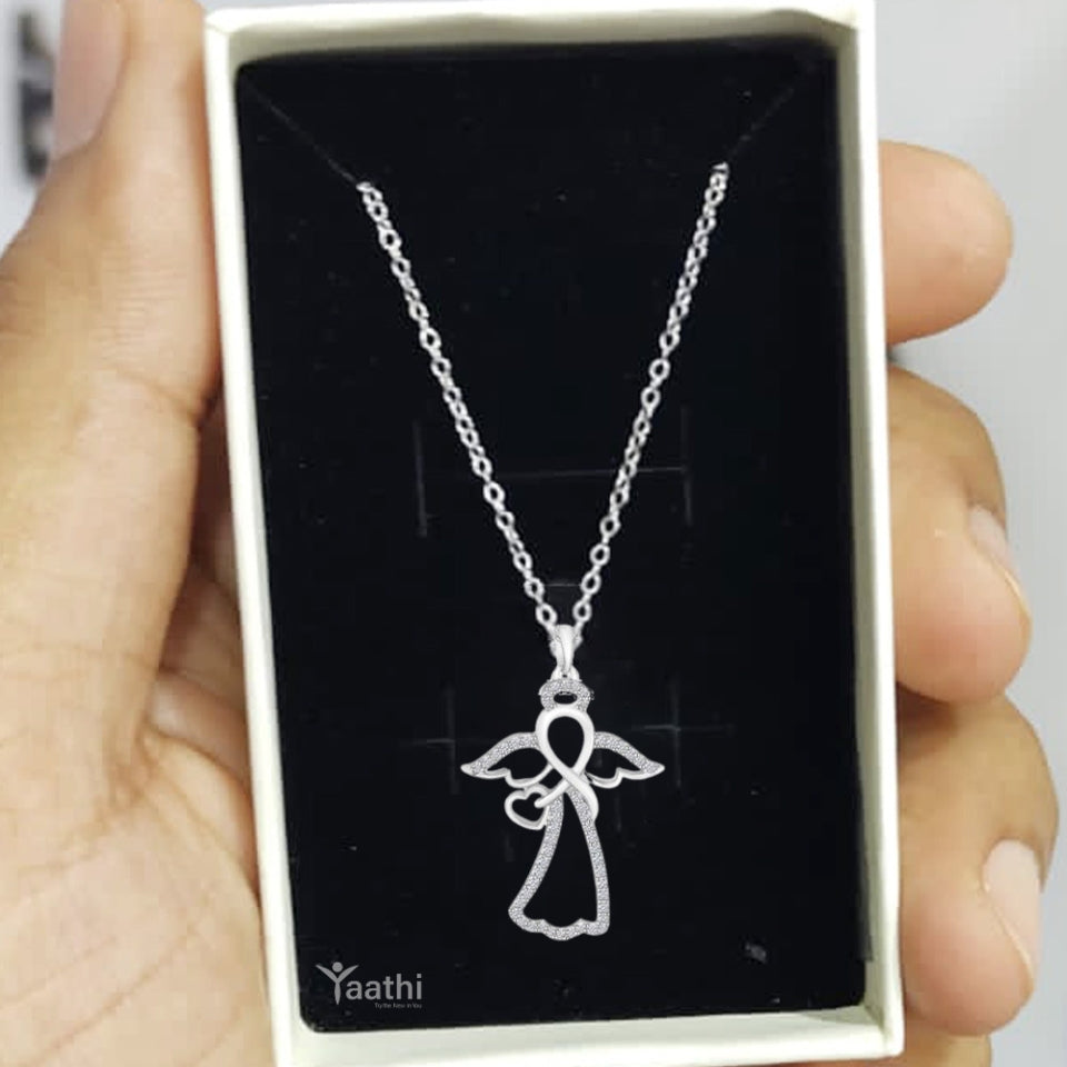 Infinity Angel Pendant Necklace