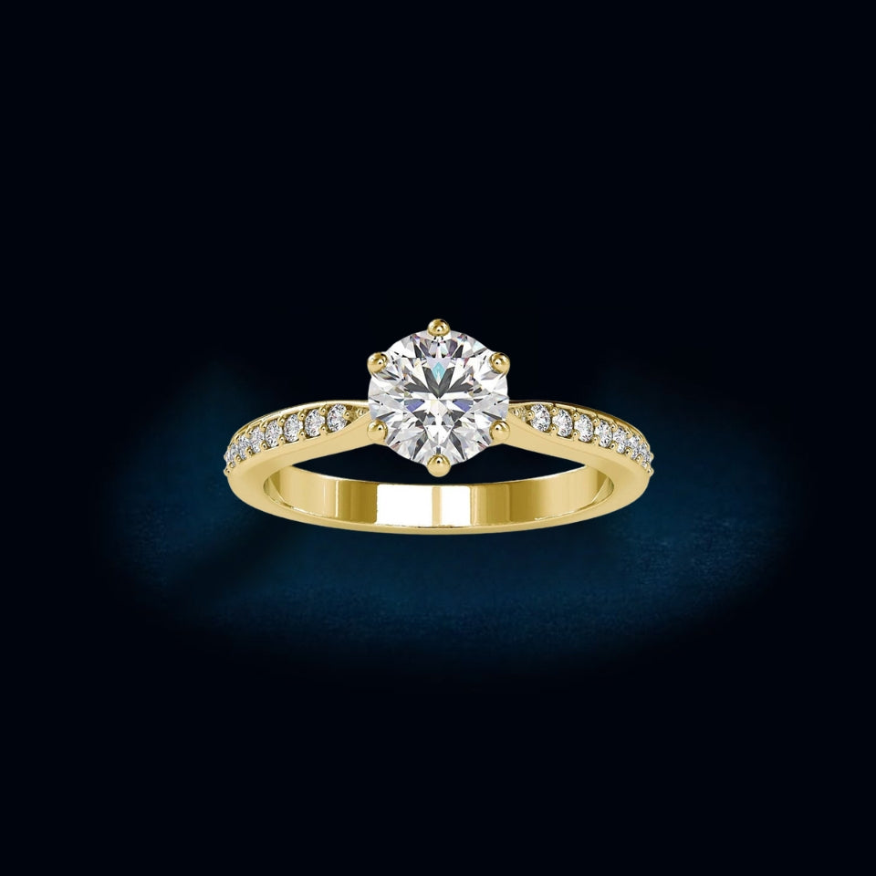 Vintage Moissanite Engagement Ring
