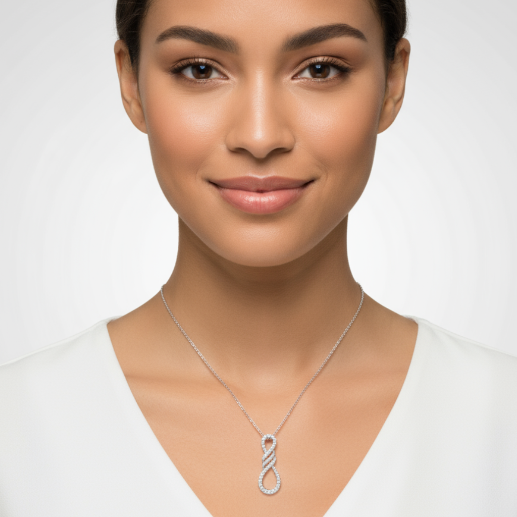 Infinity Flame Pendant Necklace