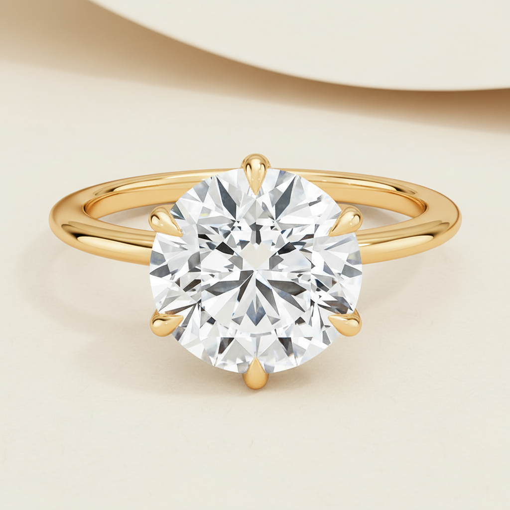 Six-Prong Classic Solitaire Ring