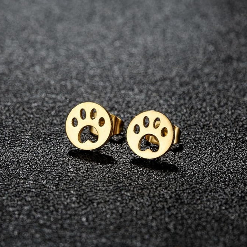 Paw Print Cutout Stud