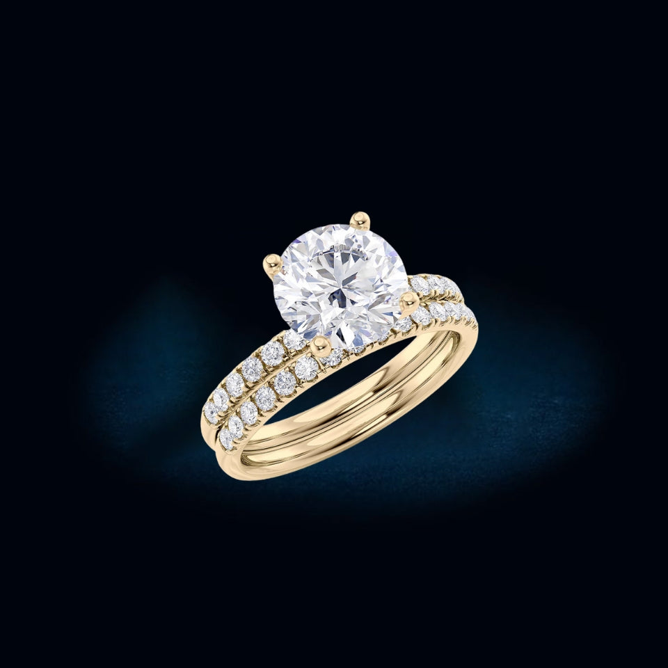 Round Cut Moissanite Ring