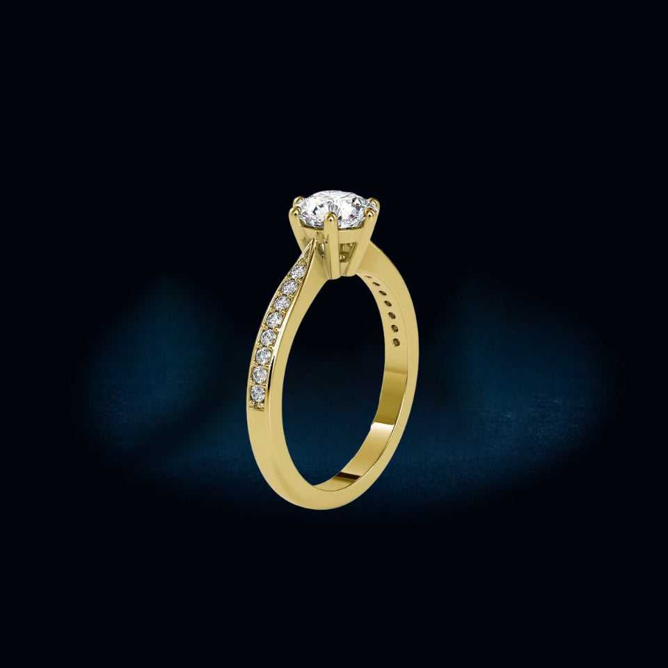 Vintage Moissanite Engagement Ring