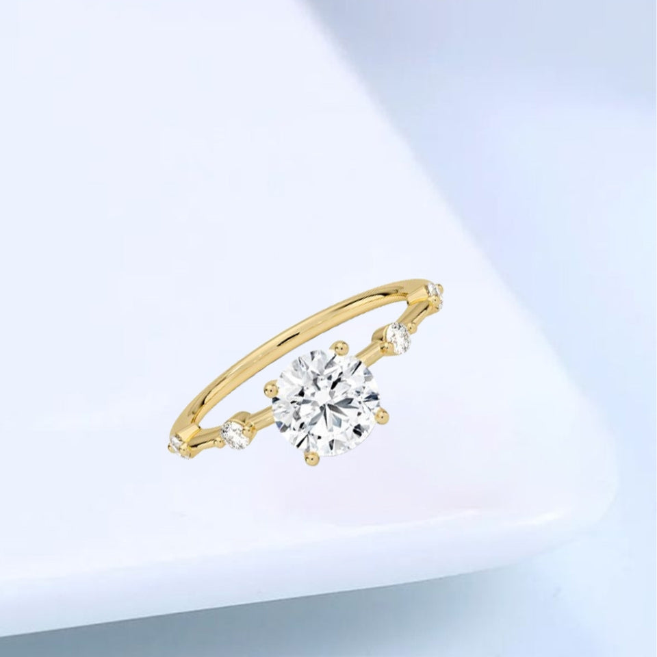 Moissanite Five Stone Ring