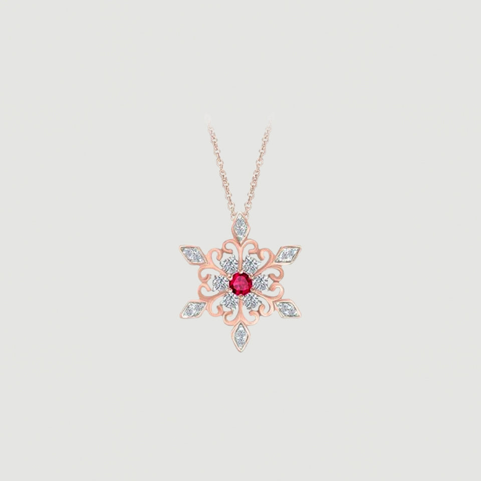 Birthday Snowflake Necklace