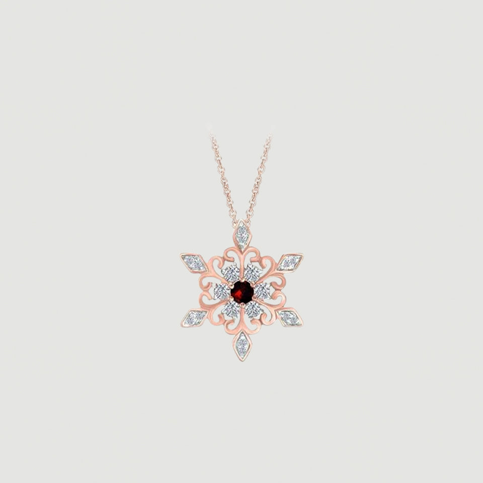Birthday Snowflake Necklace
