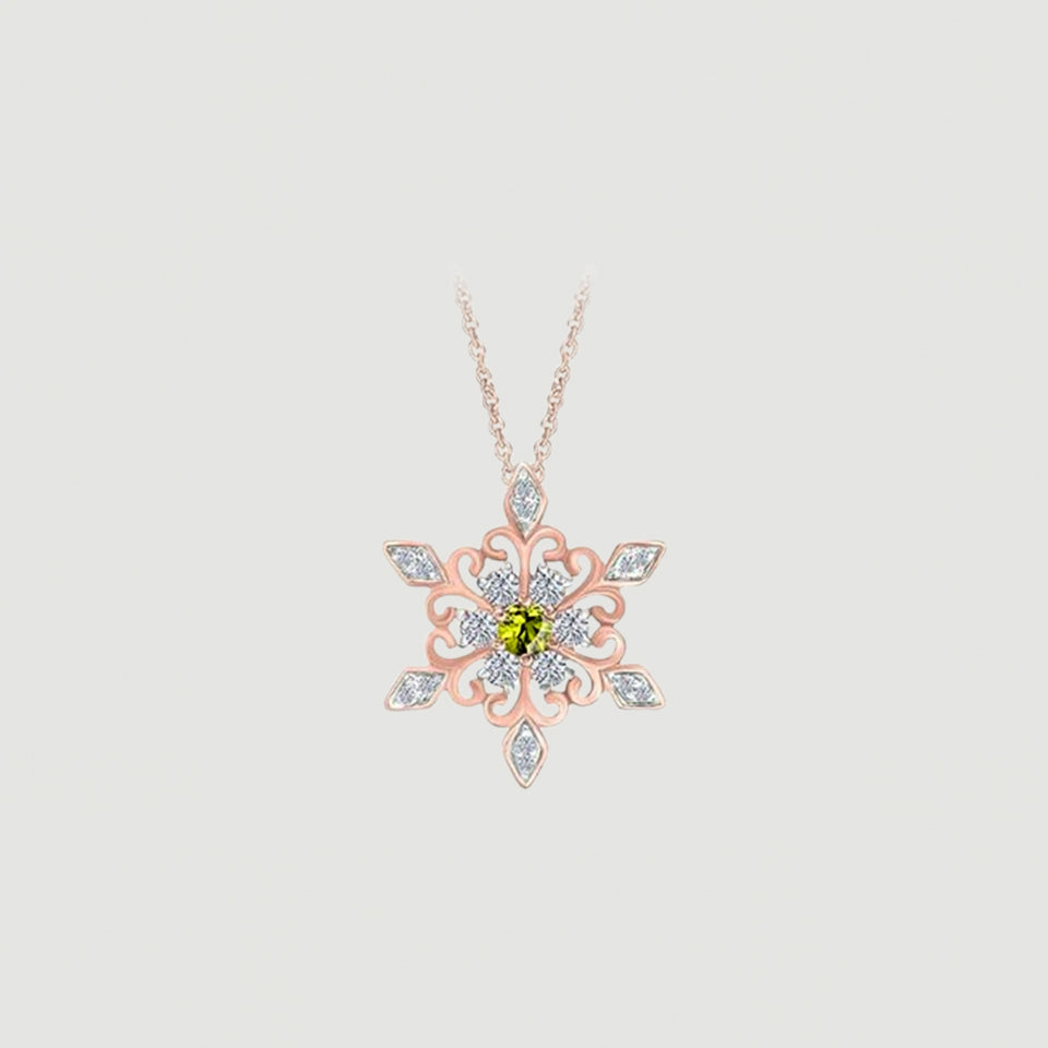 Birthday Snowflake Necklace