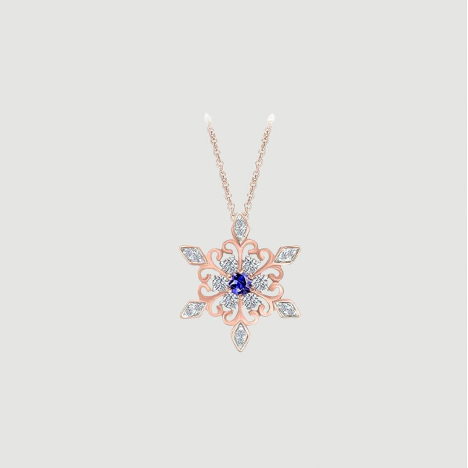 Birthday Snowflake Necklace