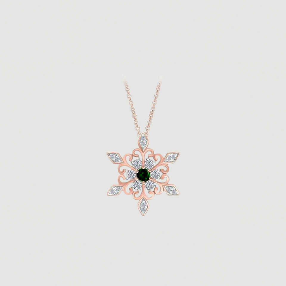 Birthday Snowflake Necklace