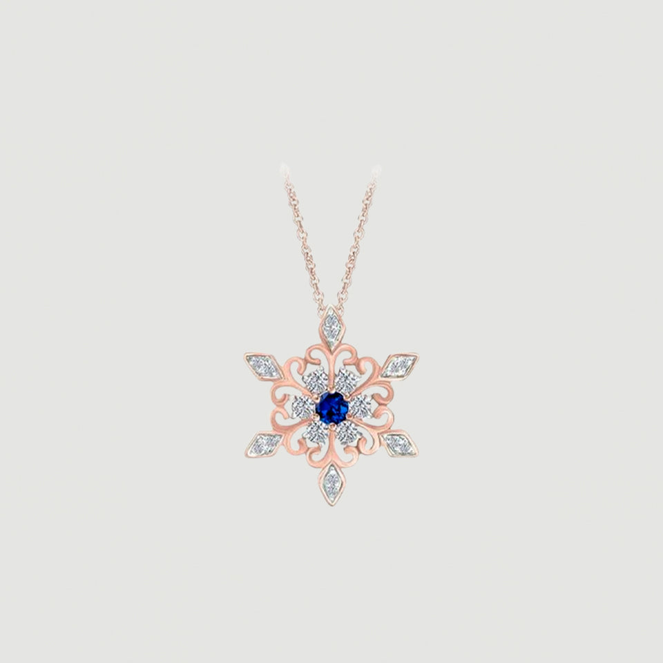 Birthday Snowflake Necklace