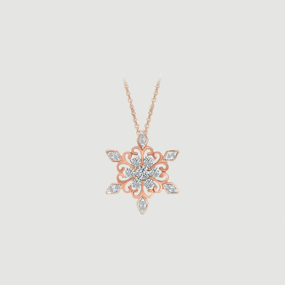 Birthday Snowflake Necklace