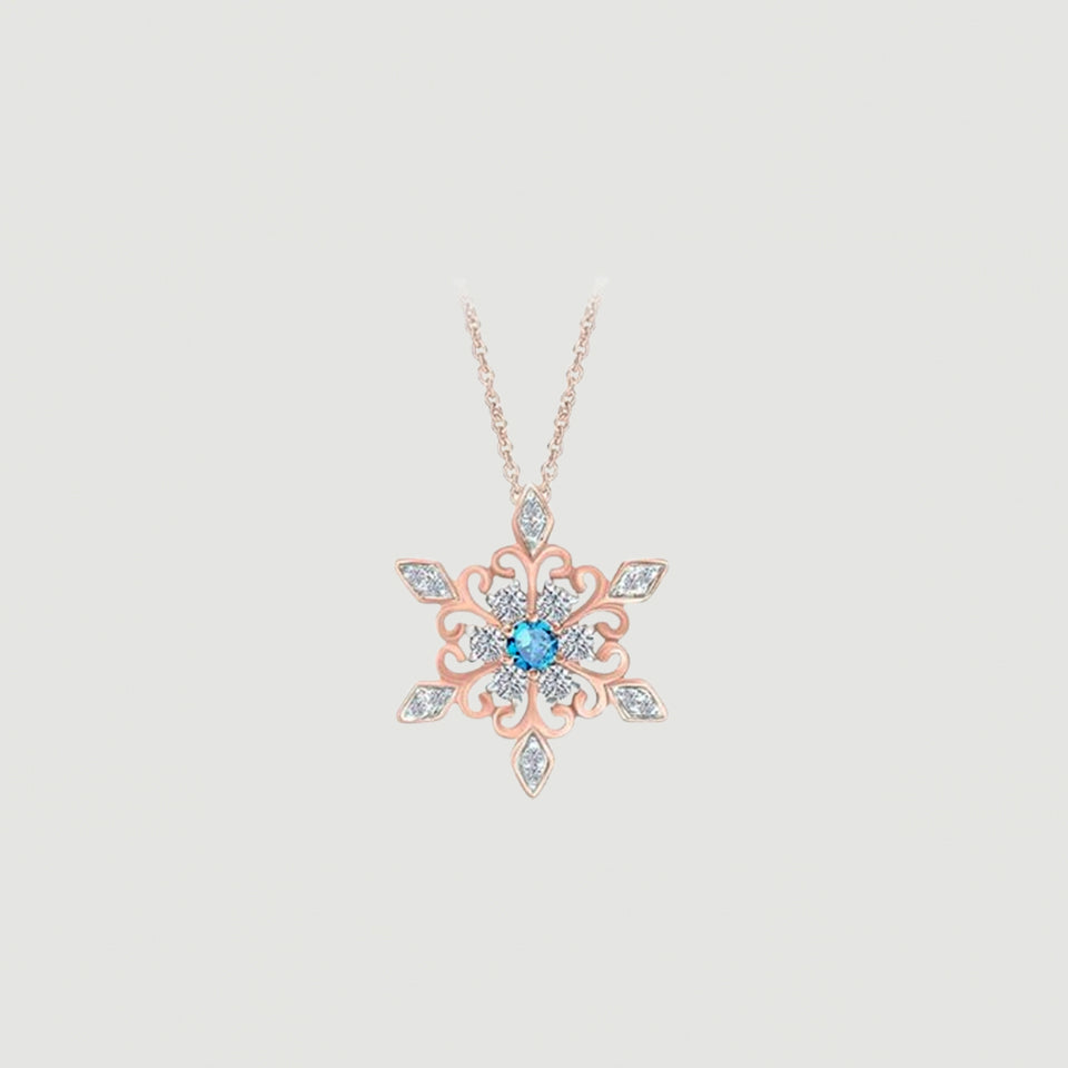 Birthday Snowflake Necklace