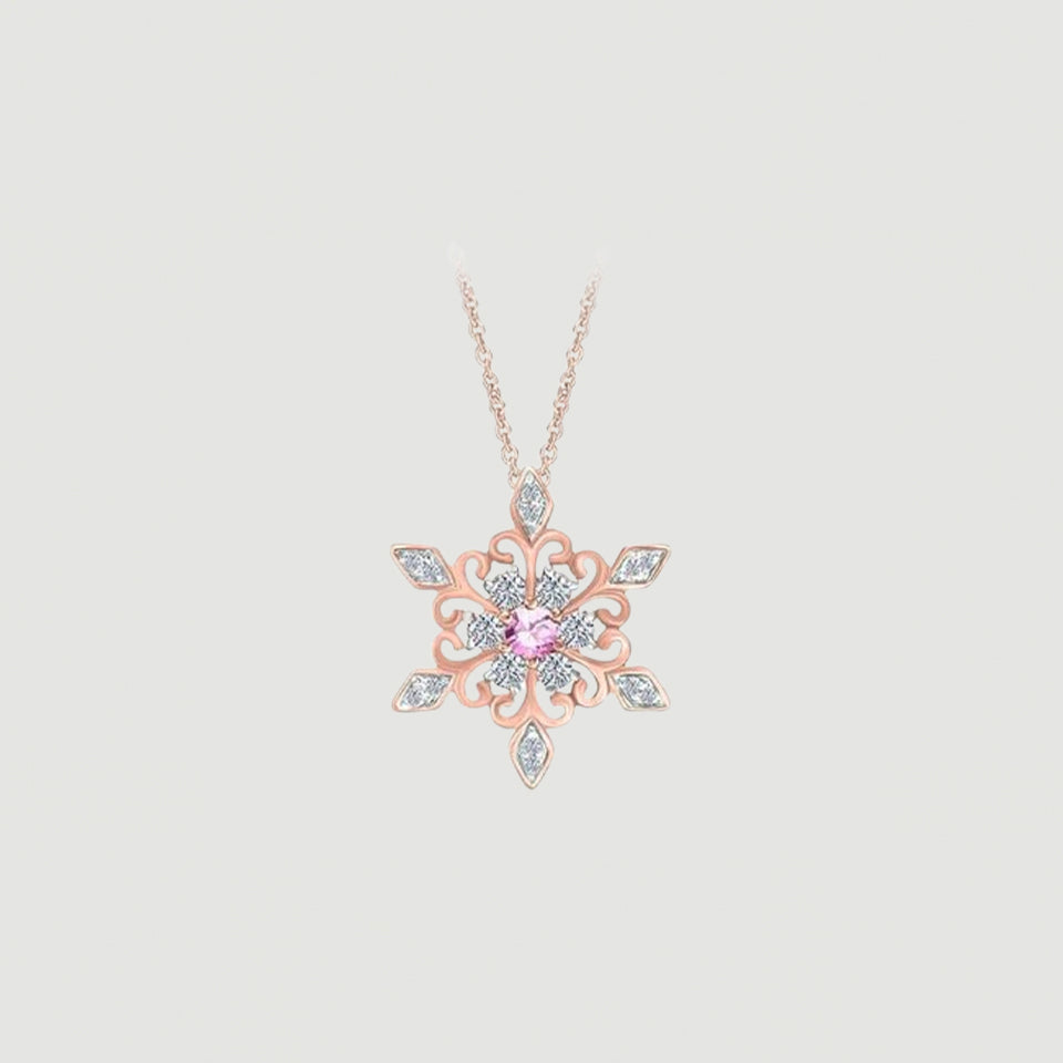 Birthday Snowflake Necklace