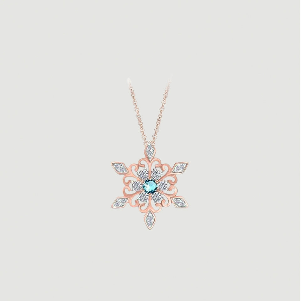 Birthday Snowflake Necklace