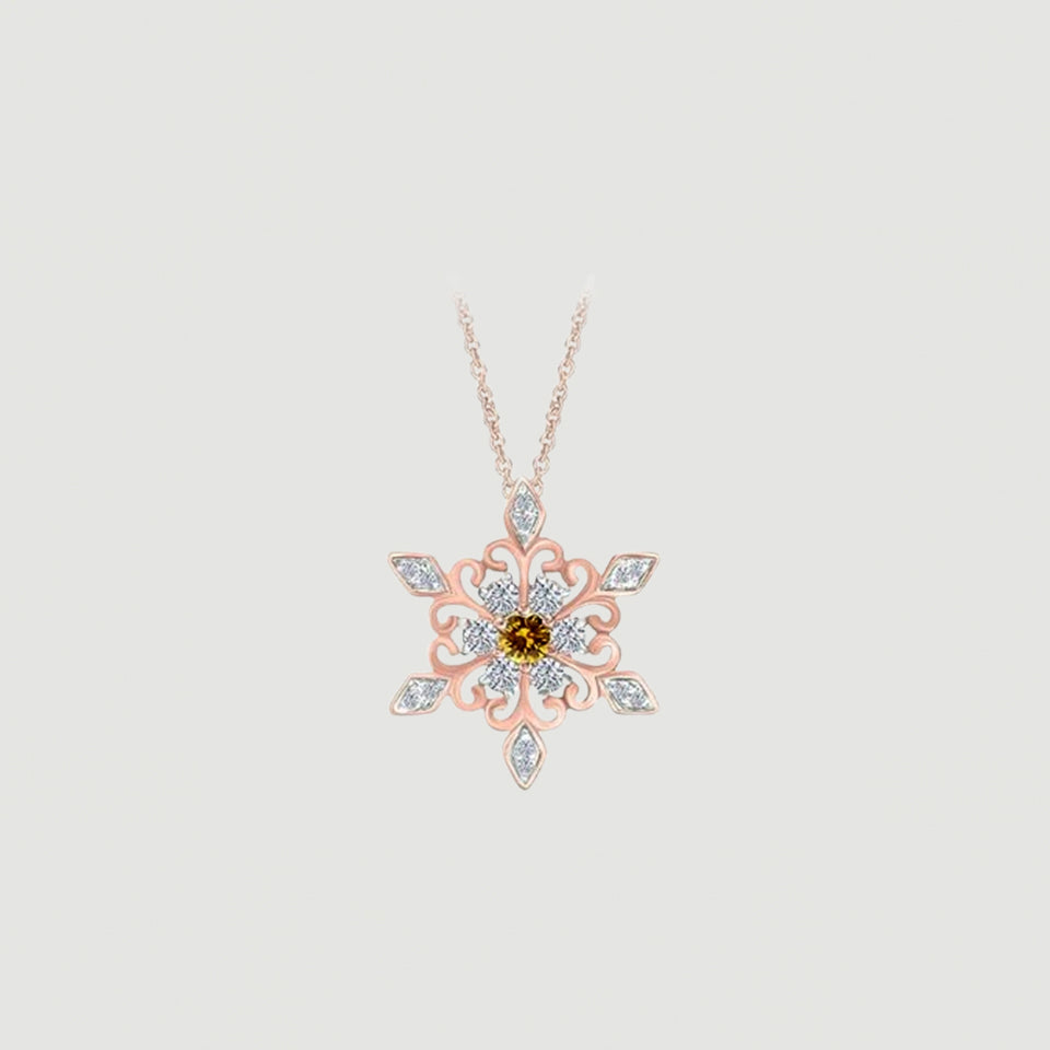 Birthday Snowflake Necklace