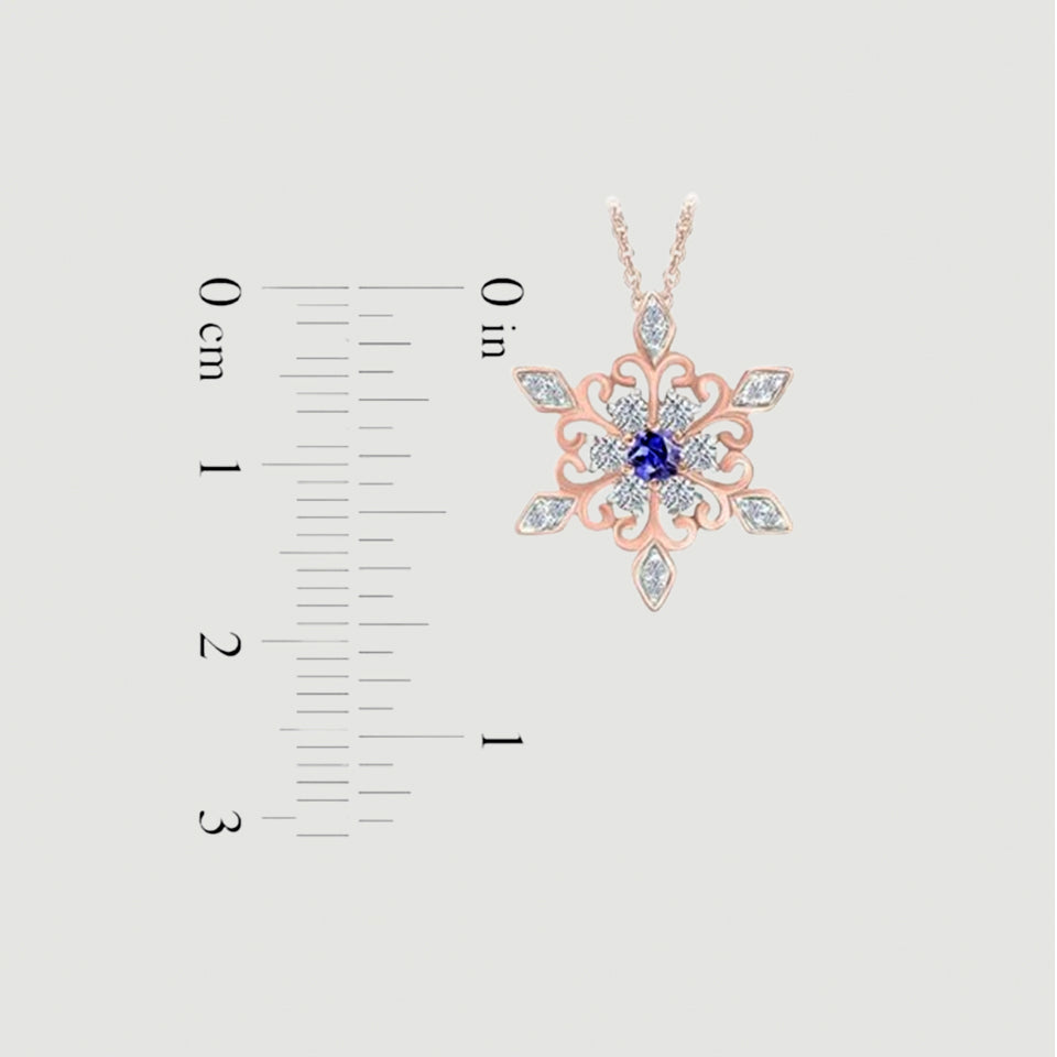 Birthday Snowflake Necklace